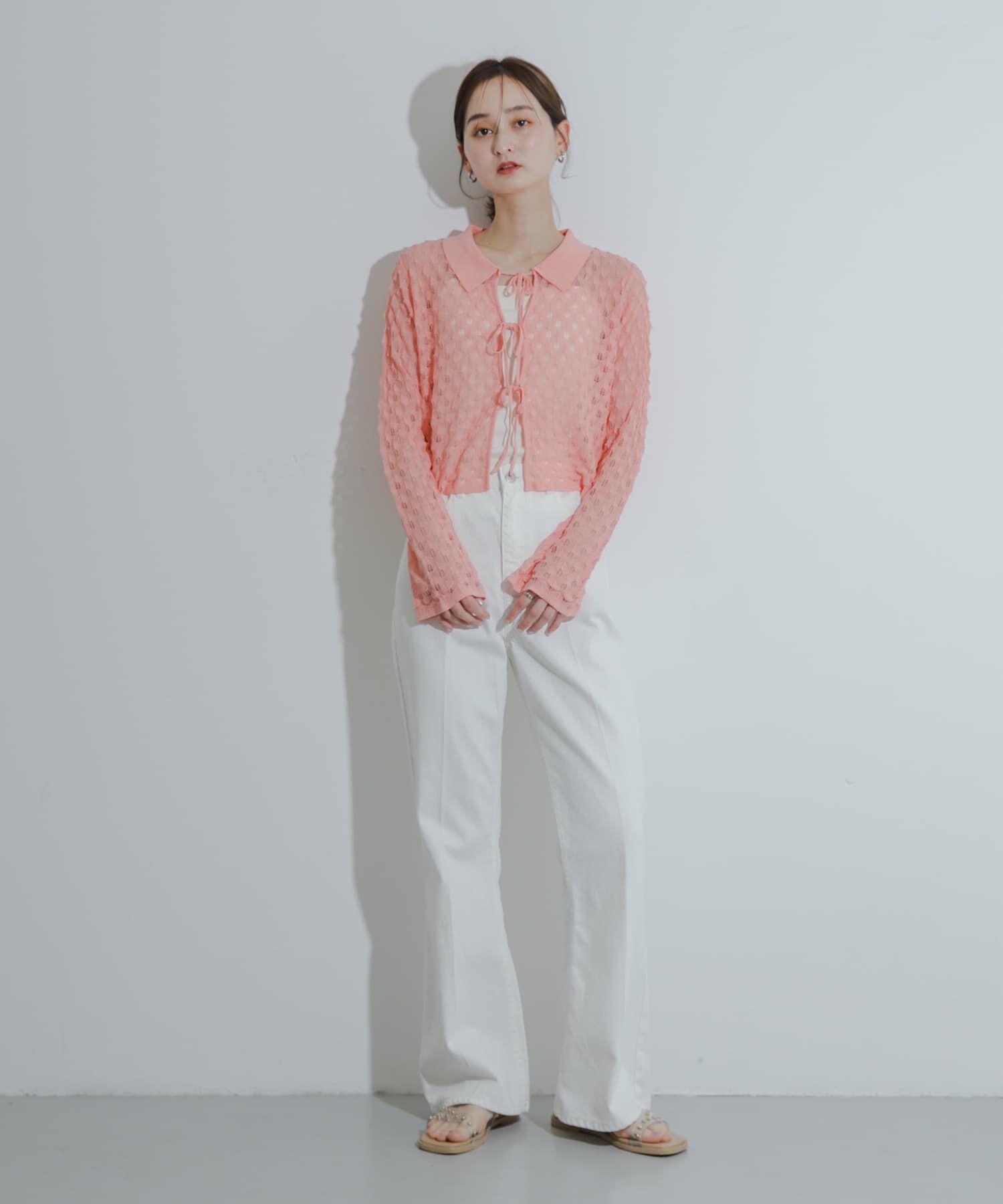 SENSE OF PLACE by URBAN RESEARCH「トゲトゲニットリボンカーディガン」|カーディガン|