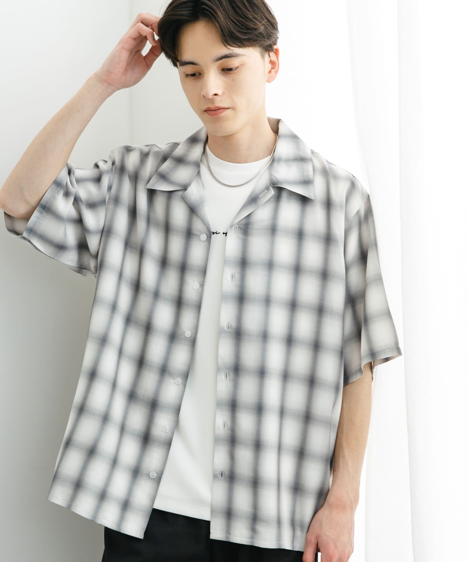 SENSE OF PLACE by URBAN RESEARCH「『ユニセックス』オンブレーチェックショートスリーブシャツ」|シャツ・ブラウス|