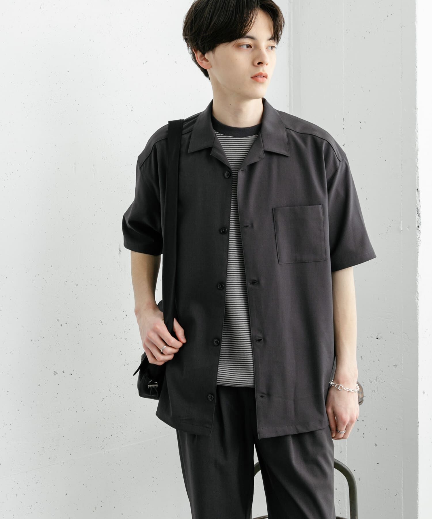 SENSE OF PLACE by URBAN RESEARCH「『ユニセックス』オープンカラールーズショートスリーブシャツ」|シャツ・ブラウス|