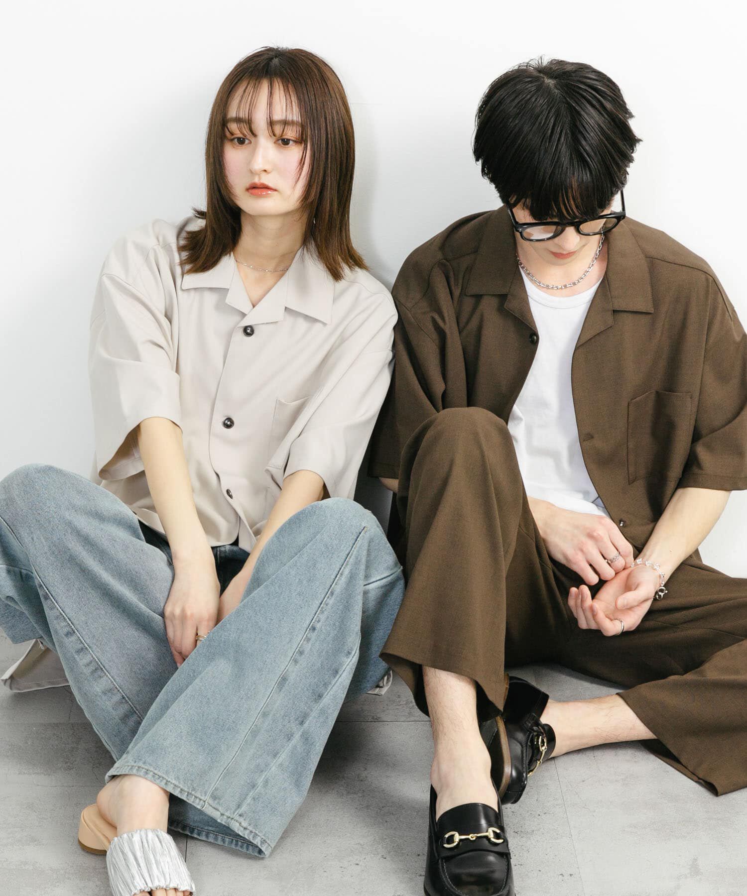 SENSE OF PLACE by URBAN RESEARCH「『ユニセックス』オープンカラールーズショートスリーブシャツ」|シャツ・ブラウス|