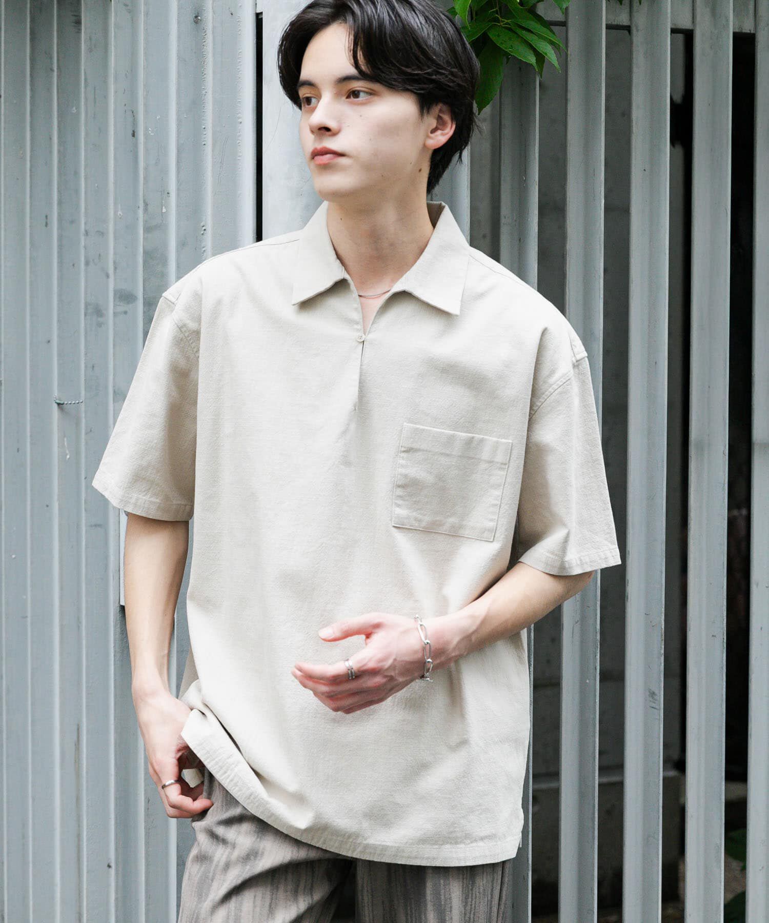 SENSE OF PLACE by URBAN RESEARCH「ドライタッチプルオーバーショートスリーブシャツ」|シャツ・ブラウス|