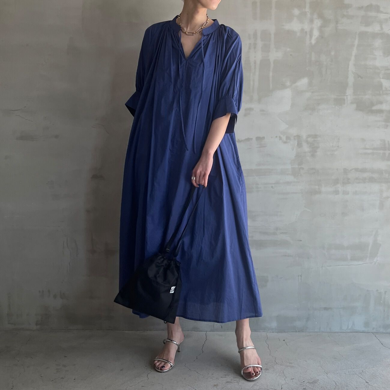 HELIOPOLE「HELIOPOLE COTTON LAWN HALF SLEEVE DERSS」|ワンピース|