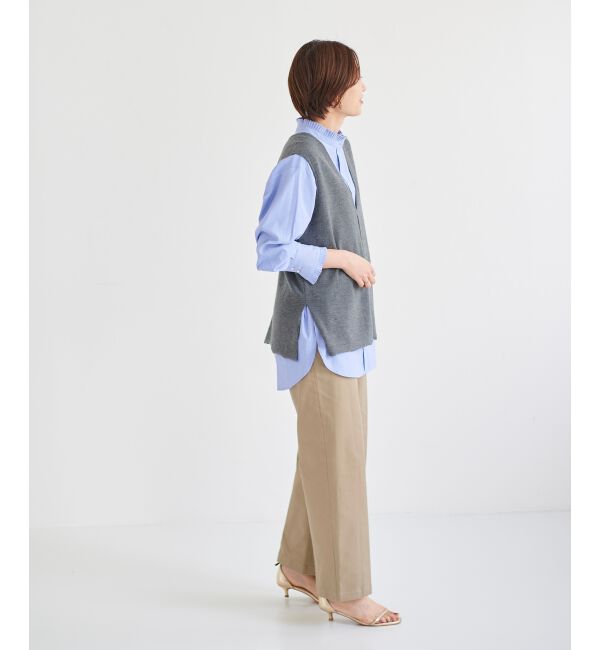 le.coeur blanc「ハーフミラノリブニットベスト」|ニット・セーター|