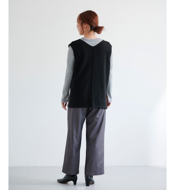 le.coeur blanc「ハーフミラノリブニットベスト」|ニット・セーター|