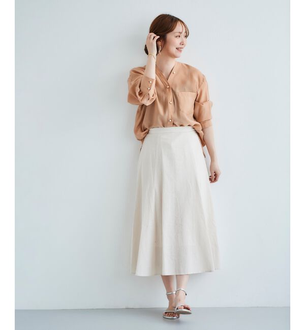 le.coeur blanc「コットン麻マーメイドスカート」|スカート|