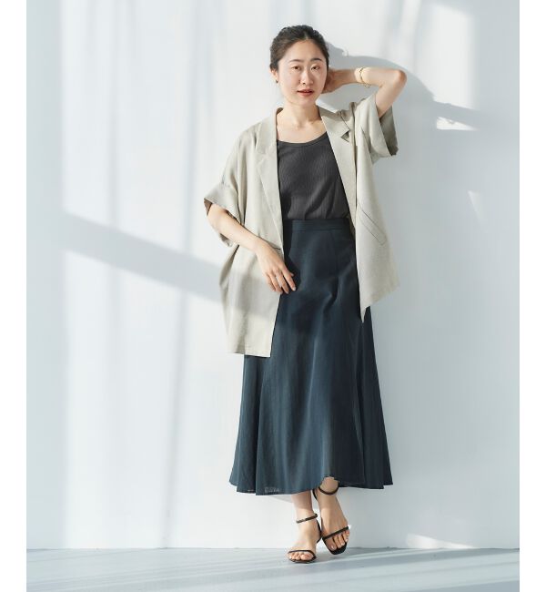 le.coeur blanc「コットン麻マーメイドスカート」|スカート|