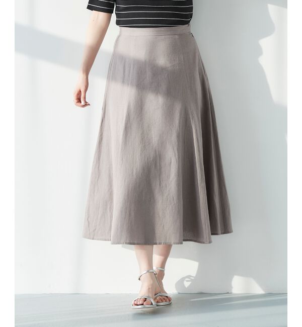 le.coeur blanc「コットン麻マーメイドスカート」|スカート|モカ