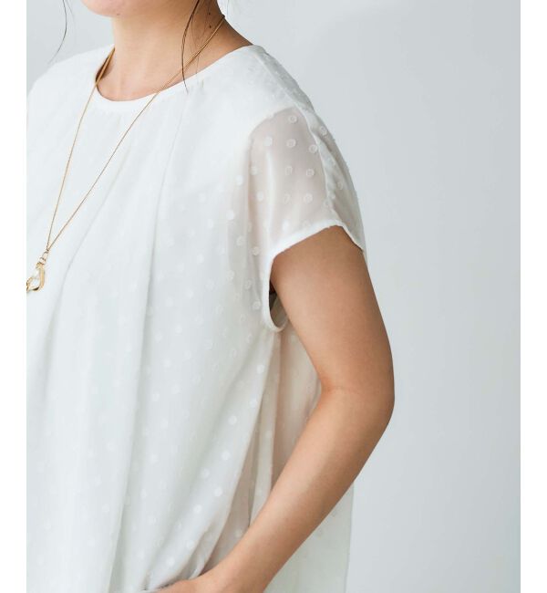 le.coeur blanc「シアードットバルーンブラウス」|シャツ・ブラウス|