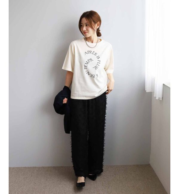 le.coeur blanc「《手洗い可能》BEAU TEMPS ロゴプリントTシャツ」|Tシャツ・カットソー|