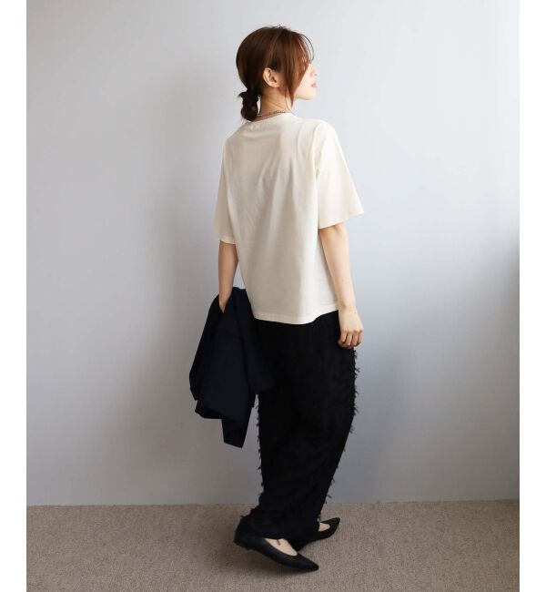 le.coeur blanc「《手洗い可能》BEAU TEMPS ロゴプリントTシャツ」|Tシャツ・カットソー|