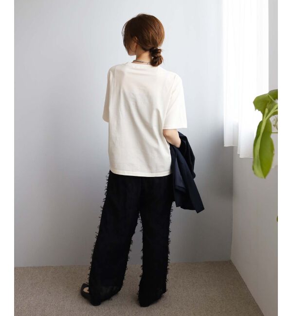 le.coeur blanc「《手洗い可能》BEAU TEMPS ロゴプリントTシャツ」|Tシャツ・カットソー|