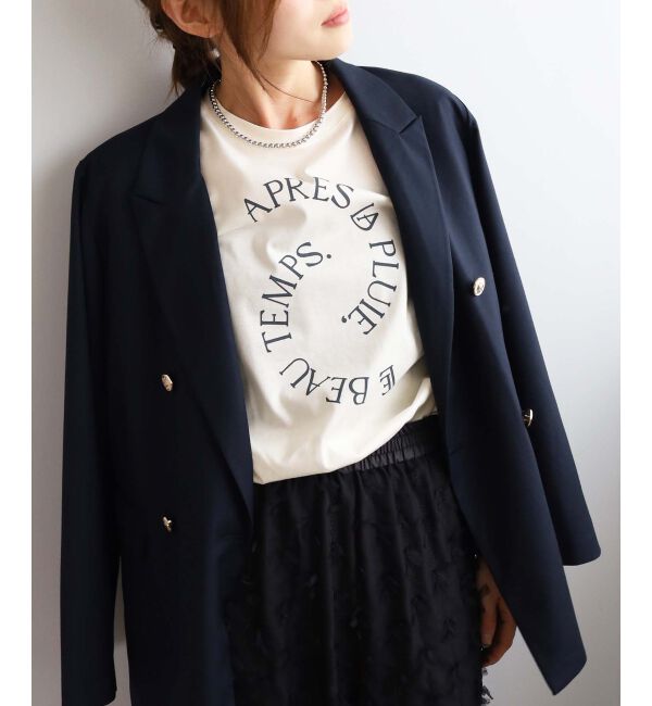 le.coeur blanc「《手洗い可能》BEAU TEMPS ロゴプリントTシャツ」|Tシャツ・カットソー|