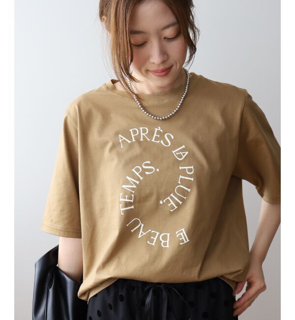 le.coeur blanc「《手洗い可能》BEAU TEMPS ロゴプリントTシャツ」|Tシャツ・カットソー|