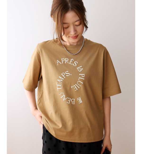 le.coeur blanc「《手洗い可能》BEAU TEMPS ロゴプリントTシャツ」|Tシャツ・カットソー|