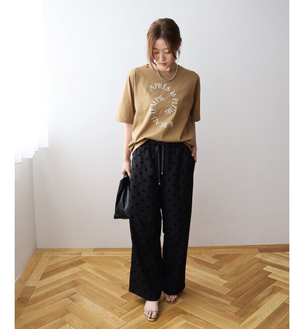 le.coeur blanc「《手洗い可能》BEAU TEMPS ロゴプリントTシャツ」|Tシャツ・カットソー|