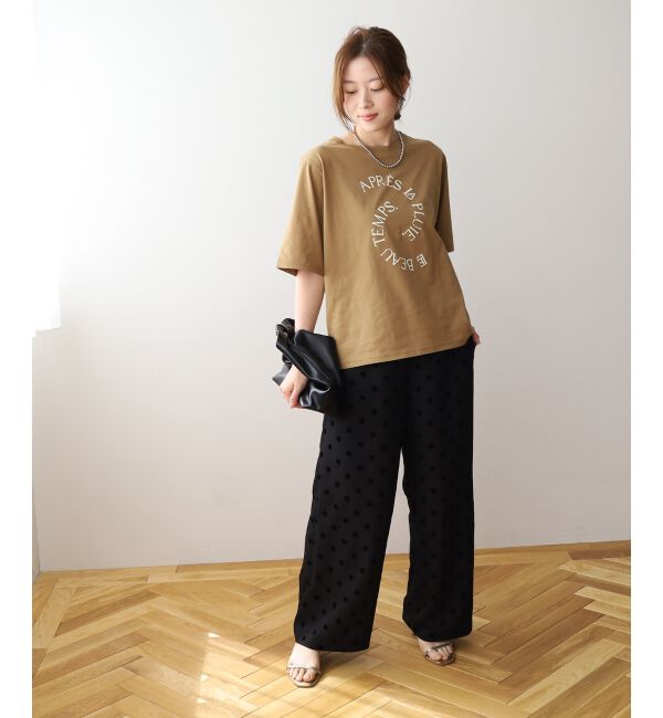 le.coeur blanc「《手洗い可能》BEAU TEMPS ロゴプリントTシャツ」|Tシャツ・カットソー|