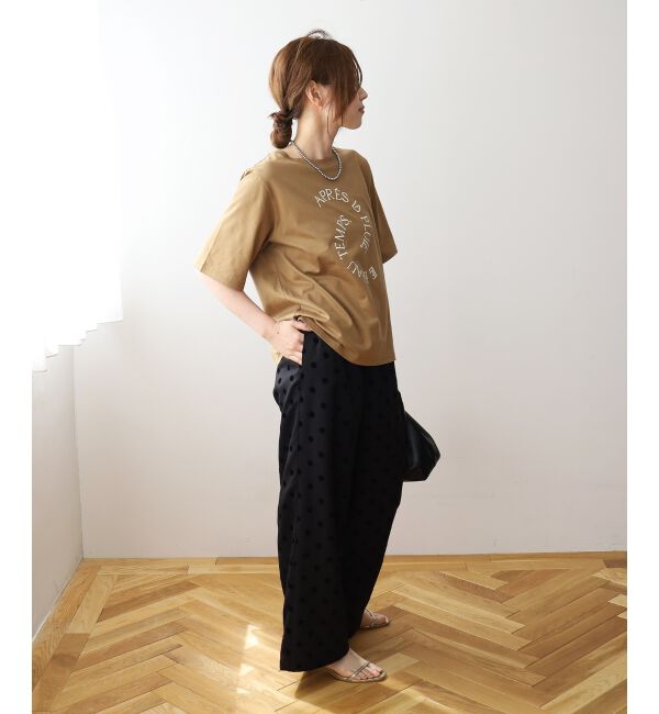 le.coeur blanc「《手洗い可能》BEAU TEMPS ロゴプリントTシャツ」|Tシャツ・カットソー|