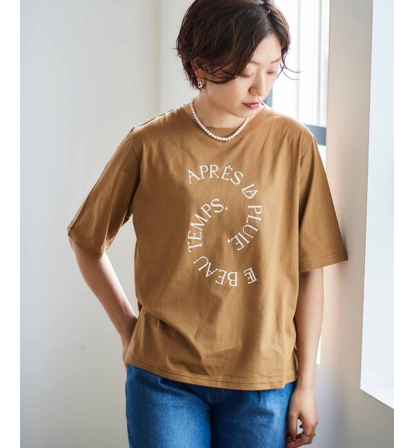 le.coeur blanc「《手洗い可能》BEAU TEMPS ロゴプリントTシャツ」|Tシャツ・カットソー|