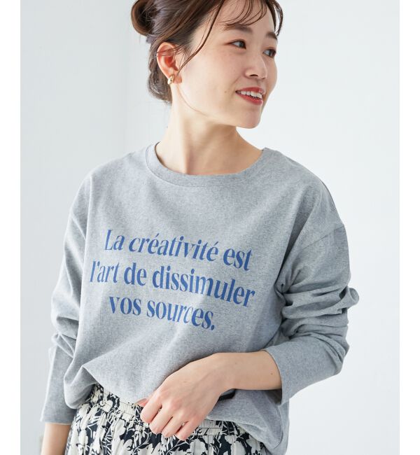 le.coeur blanc「メッセージロゴロングTシャツ」|Tシャツ・カットソー|