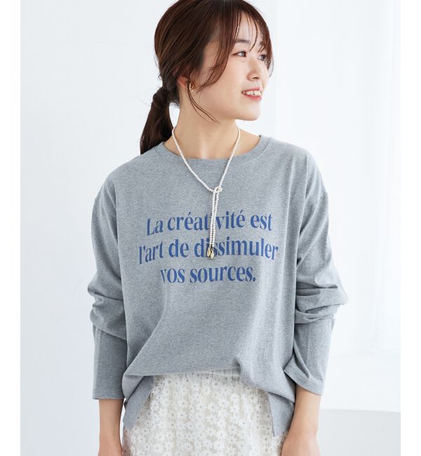 le.coeur blanc「メッセージロゴロングTシャツ」|Tシャツ・カットソー|