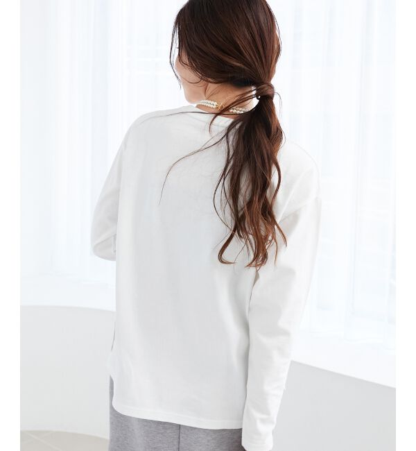 le.coeur blanc「メッセージロゴロングTシャツ」|Tシャツ・カットソー|