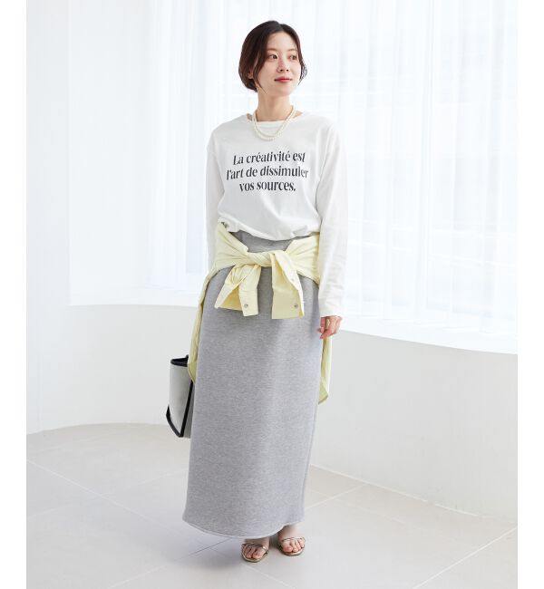 le.coeur blanc「メッセージロゴロングTシャツ」|Tシャツ・カットソー|