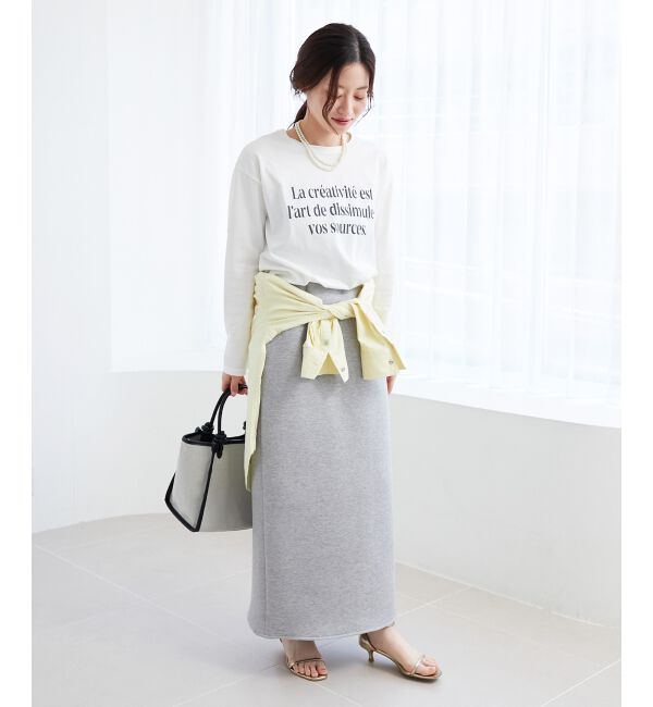 le.coeur blanc「メッセージロゴロングTシャツ」|Tシャツ・カットソー|