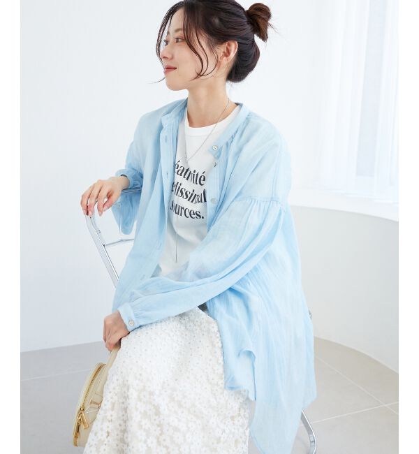 le.coeur blanc「メッセージロゴロングTシャツ」|Tシャツ・カットソー|