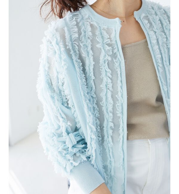  「フリンジニットカーディガン」|カーディガン|
