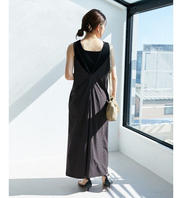  「ナイロンVネックキャミワンピース」|ワンピース|