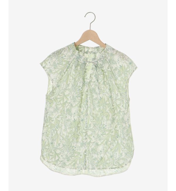  「ボタニカルプリントリボンフレンチブラウス」|シャツ・ブラウス|