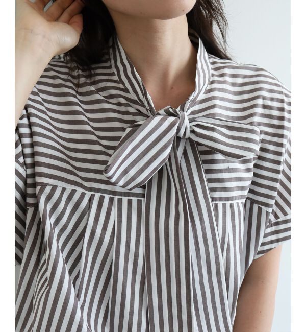  「《手洗い可能》ストライプドルマンボウタイシャツ」|シャツ・ブラウス|