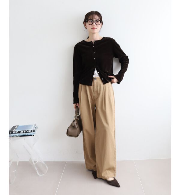  「シアーベロア2WAYカーディガン」|カーディガン|