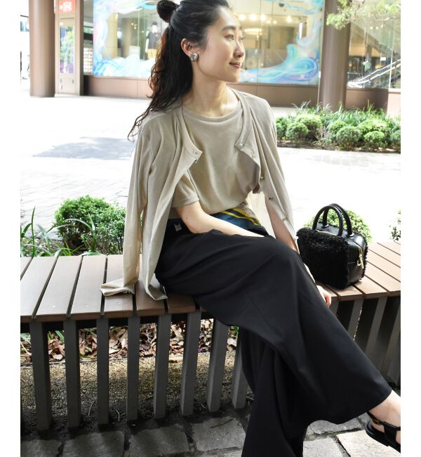  「シアーベロア2WAYカーディガン」|カーディガン|