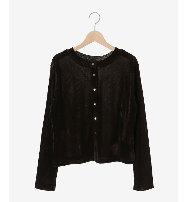  「シアーベロア2WAYカーディガン」|カーディガン|