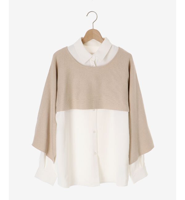 MAJESTICLEGON「シャツsetショートスリットニット」|ニット・セーター|