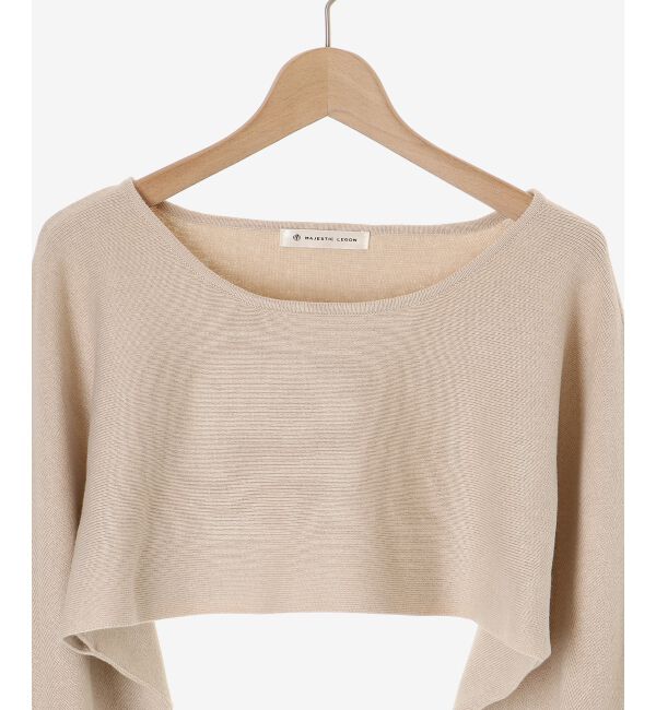 MAJESTICLEGON「シャツsetショートスリットニット」|ニット・セーター|