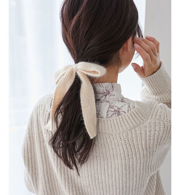 MAJESTICLEGON「ニットリボンヘアアクセ」|ヘアゴム・シュシュ|