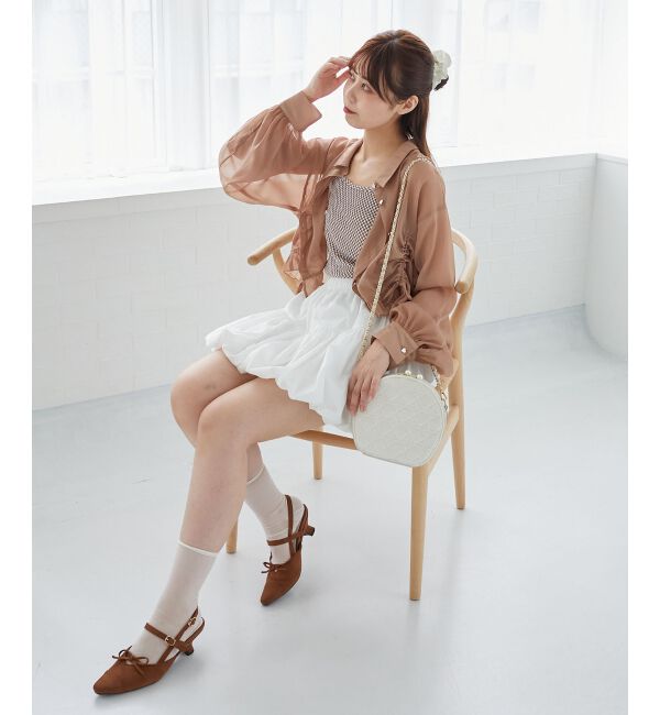  「インナー付きドロストシアーブラウス」|シャツ・ブラウス|