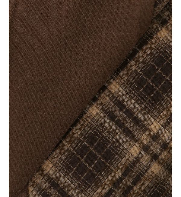  「バイカラーチェックトップス」|Tシャツ・カットソー|