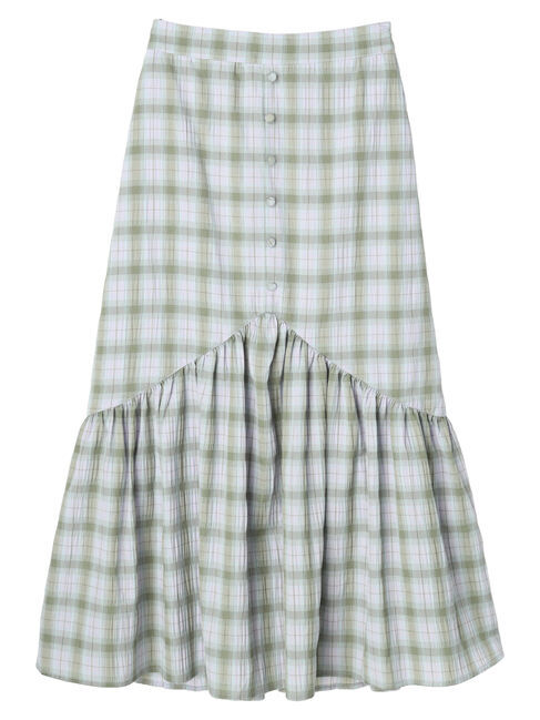 earth music&ecology「チェック柄マーメイドスカート」|スカート|