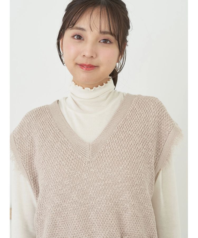 earth music&ecology「ツイードニットプルオーバー」|ベスト・ジレ|