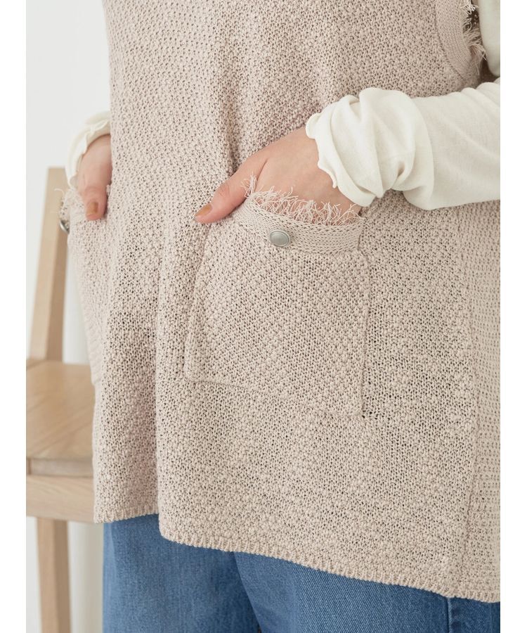 earth music&ecology「ツイードニットプルオーバー」|ベスト・ジレ|