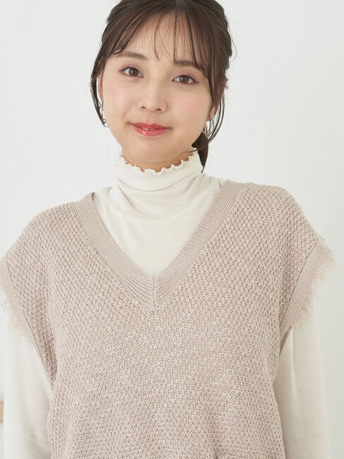 earth music&ecology「ツイードニットプルオーバー」|ベスト・ジレ|