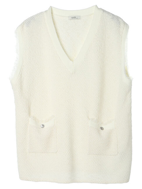 earth music&ecology「ツイードニットプルオーバー」|ベスト・ジレ|