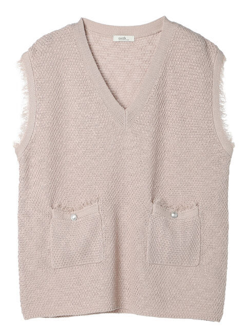 earth music&ecology「ツイードニットプルオーバー」|ベスト・ジレ|