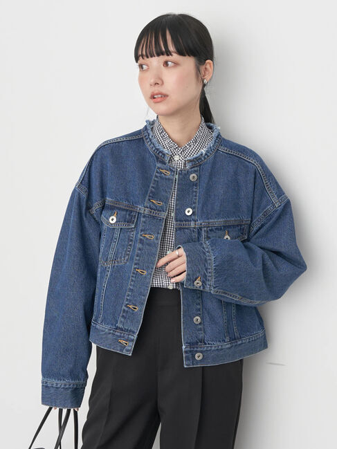 earth music&ecology「スタンドカラーGジャン」|テーラードジャケット|