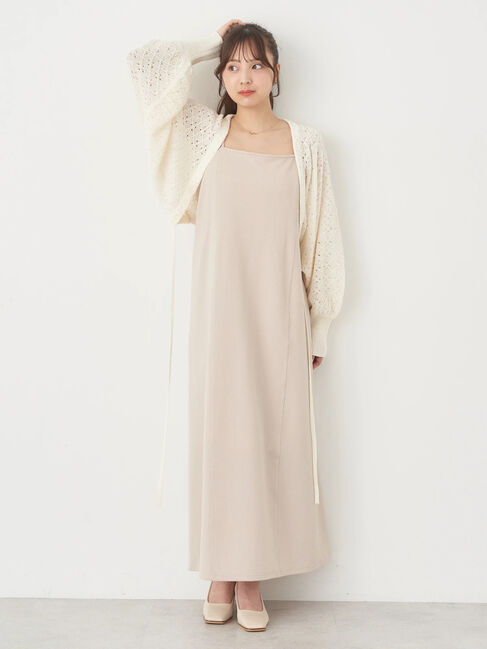 earth music&ecology「SET2点　マルチウェイボレロキャミワンピース」|ワンピース|Beige