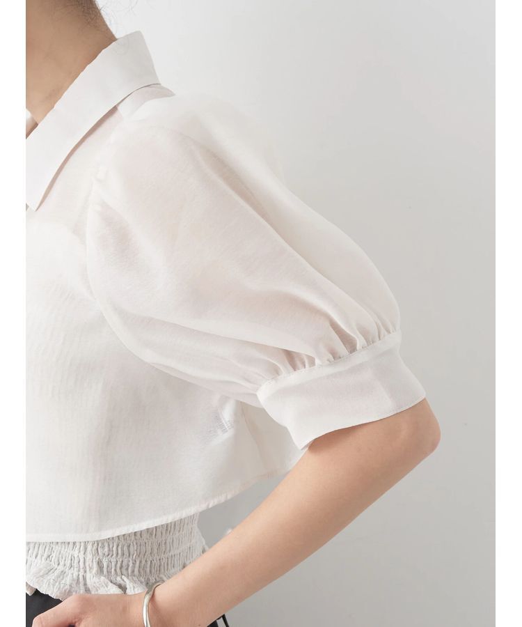 earth music&ecology「SET2点シアークロップドシャツ&times;シャーリングタンク」|シャツ・ブラウス|