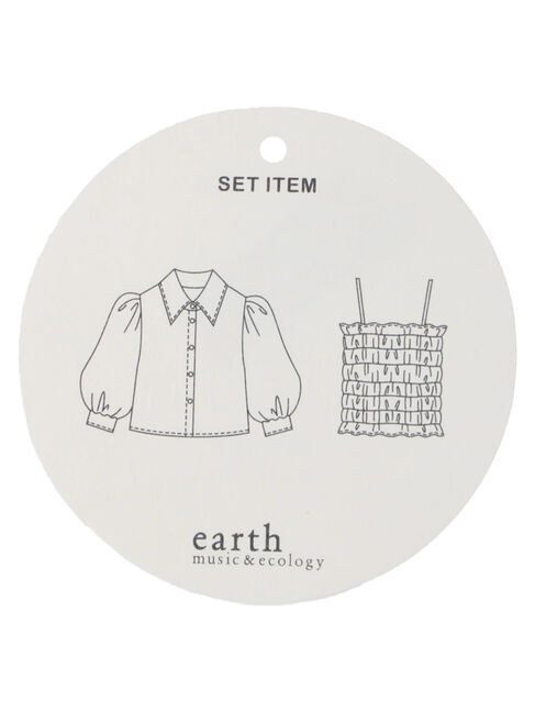 earth music&ecology「SET2点シアークロップドシャツ&times;シャーリングタンク」|シャツ・ブラウス|